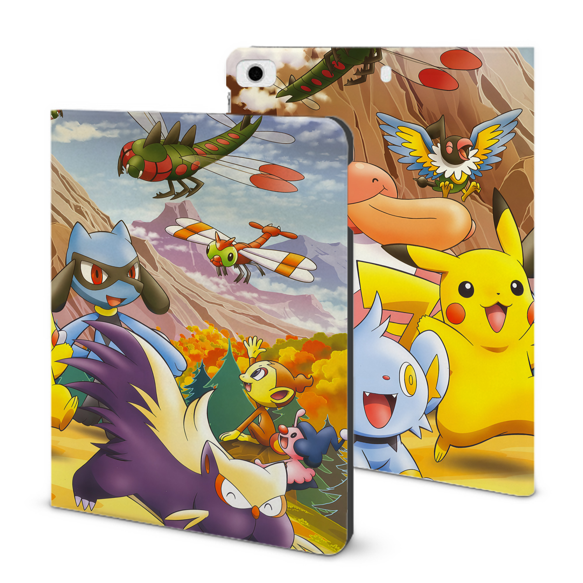（画像用） ポケットモンスター Pokémon IPad ケース ブック型 PUレザー TPU 耐衝撃 軽量 薄型 ペン収納なし 全面保護 IPad 各モデル対応